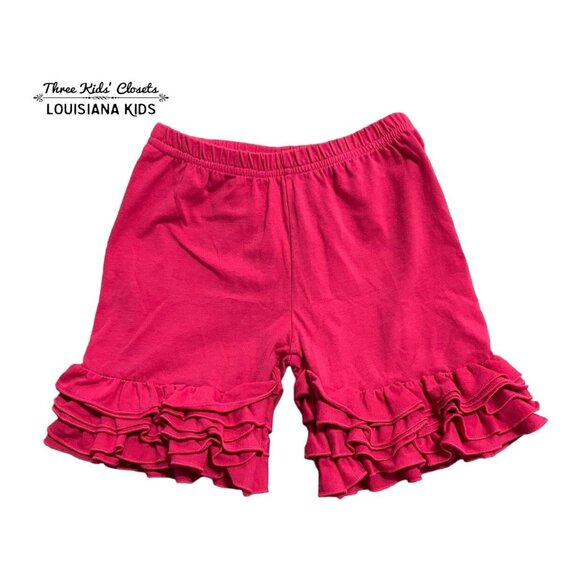 Girls Sz L (4T) Pink Ruffle Shorts - Picture 1 of 3